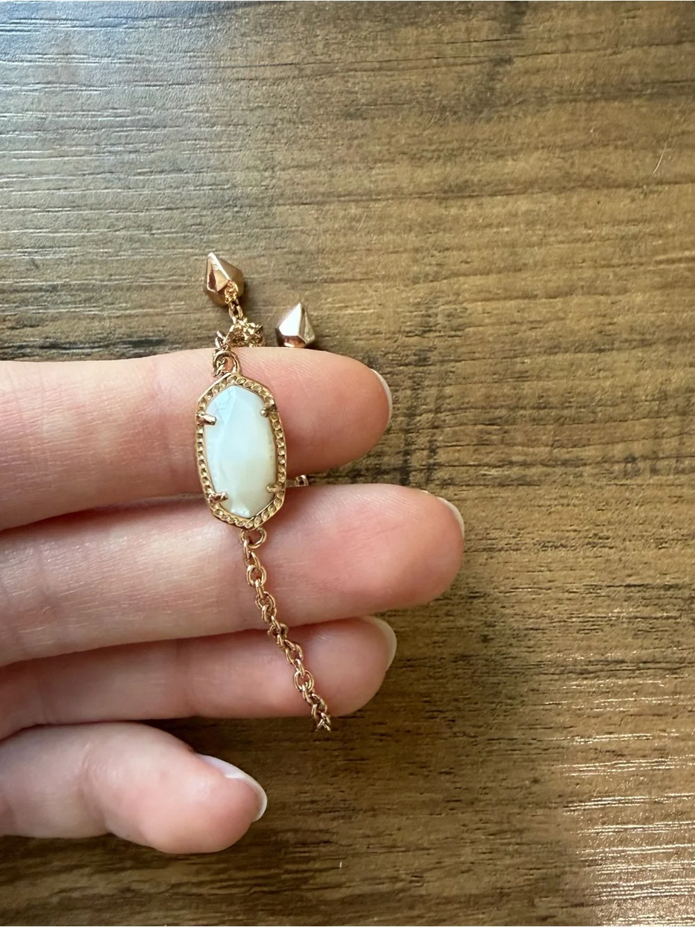 Kendra Scott Adjustable Bracelet with White Stone